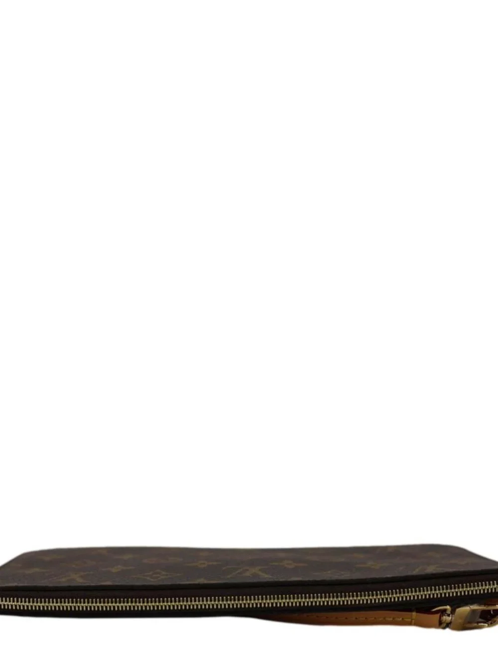 Louis Vuitton  Monogram Canvas Wristlet Pouch Brown
